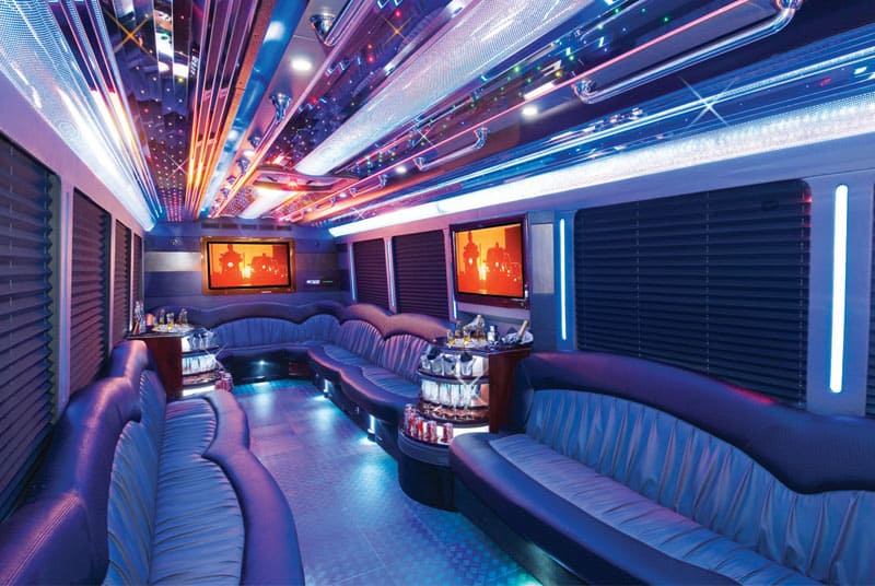 Edison 20 Passenger Party Bus Interior